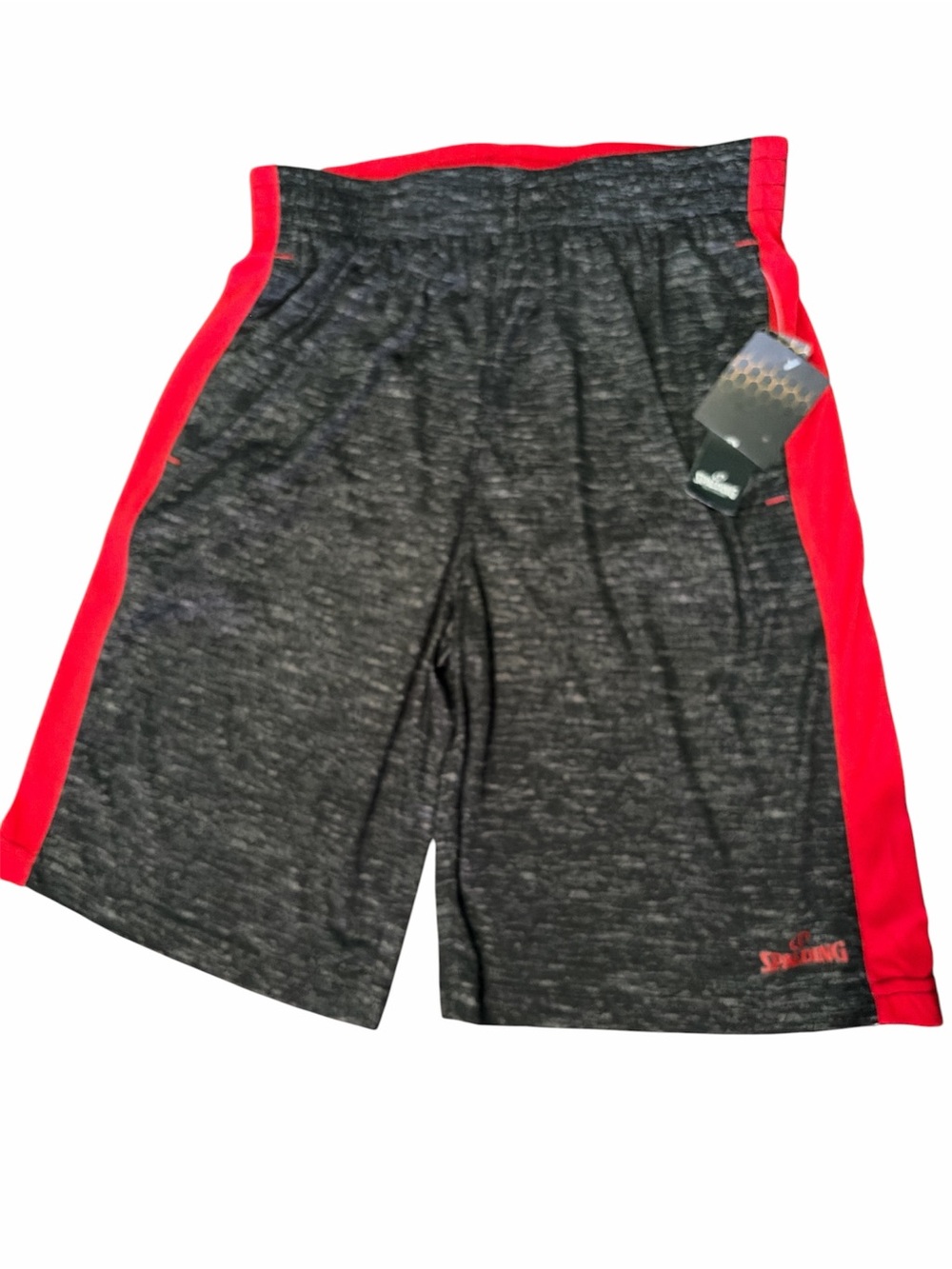 NWT Spalding Gray Heathered Shorts with Red Side Panels